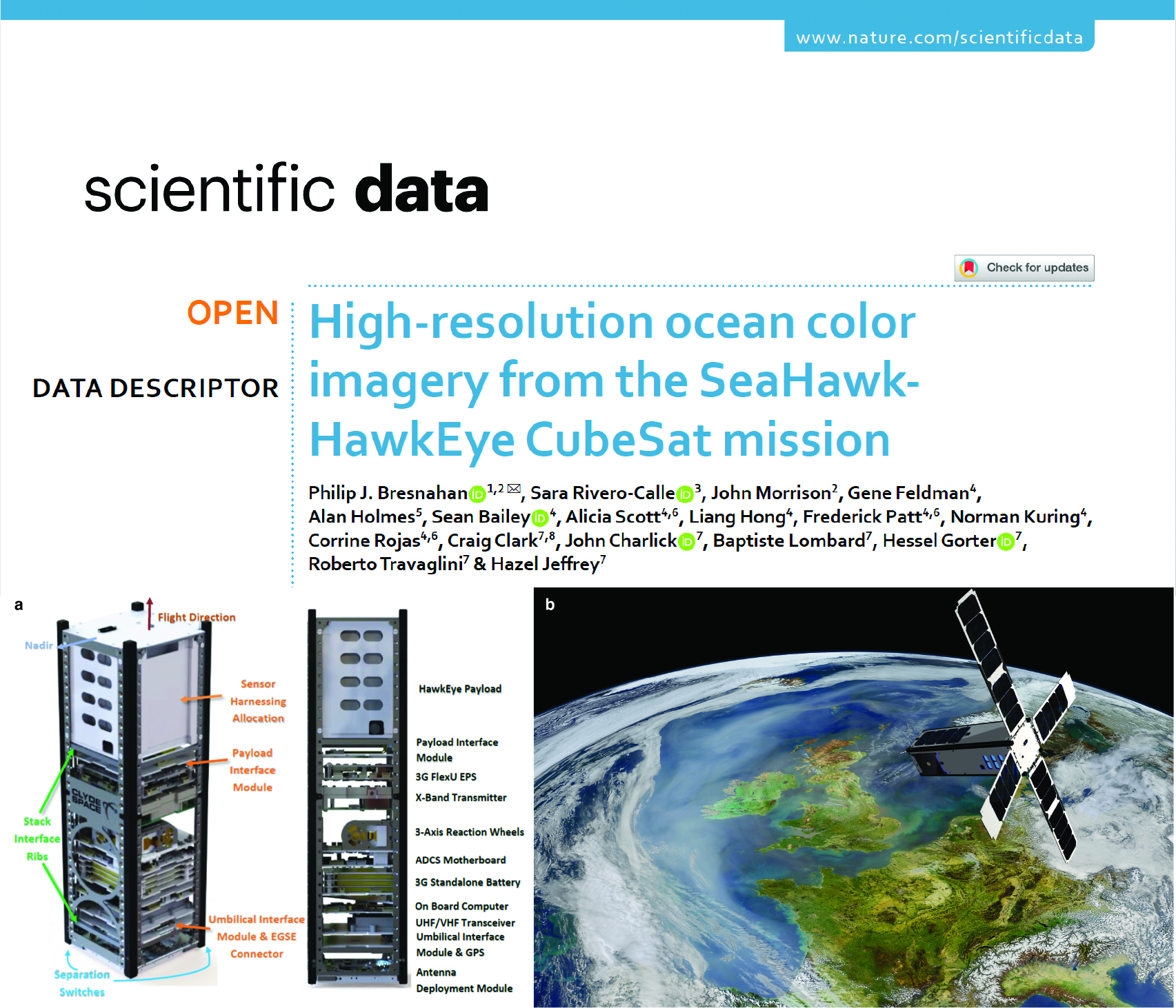High-resolution ocean color imagery data